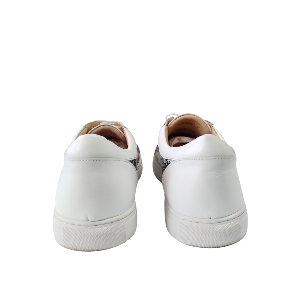 Robert Graham Northcliff White & Multicolor Leather Sneakers Men's 11 Preppy - Picture 4 of 6